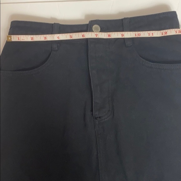 J. Galt Black Jean Skirt with 5 Button Closure - Picture 6 of 8
